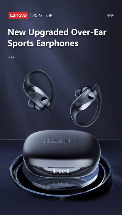 Nuevos auriculares deportivos Lenovo LP75 TWS, auriculares inalámbricos Bluetooth 5,3, auriculares estéreo HiFi resistentes al agua con reducción de ruido y micrófonos