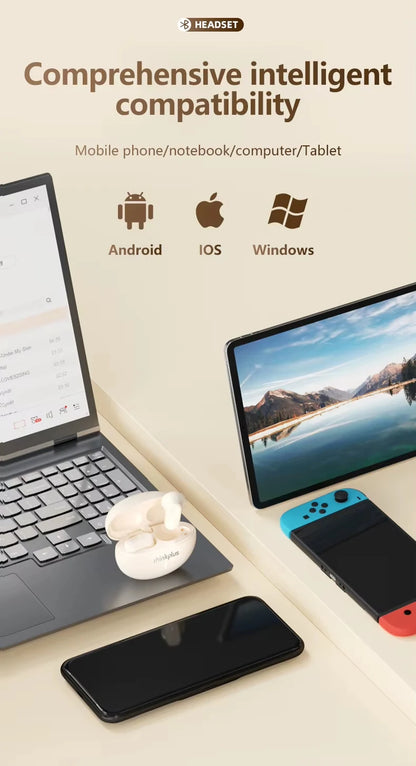 Lenovo LP19 auriculares inalámbricos Bluetooth auriculares con sonido envolvente HiFi auriculares deportivos intrauditivos de modo Dual HD llamada auriculares con micrófono