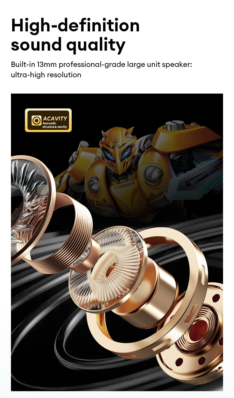 Nuevos transformadores TF-T51 TWS auriculares inalámbricos de larga resistencia con pantalla LED de potencia auriculares Bluetooth V5.4 llamadas HD auriculares