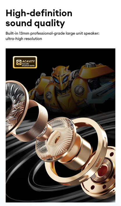 Nuevos transformadores TF-T51 TWS auriculares inalámbricos de larga resistencia con pantalla LED de potencia auriculares Bluetooth V5.4 llamadas HD auriculares