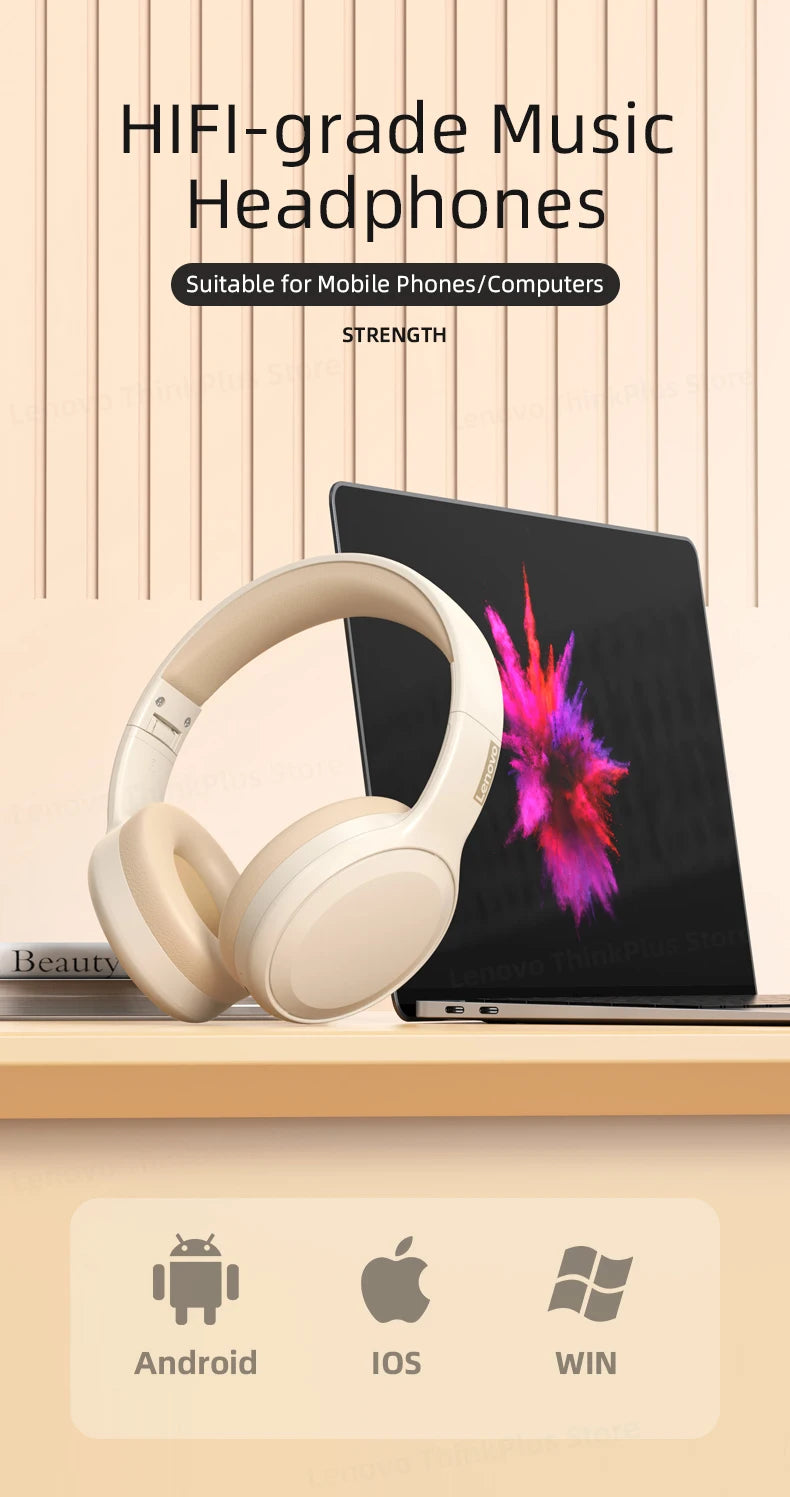 Original Lenovo th30 auriculares inalámbricos auriculares para juegos Bluetooth 5,0 auriculares plegables auriculares deportivos