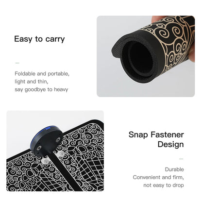 Almohadilla masajeadora de pies eléctrica, esterilla de masaje electroestimulador EMS, Masajeador muscular, relajación de pies, Masajeador de Fitness, carga USB