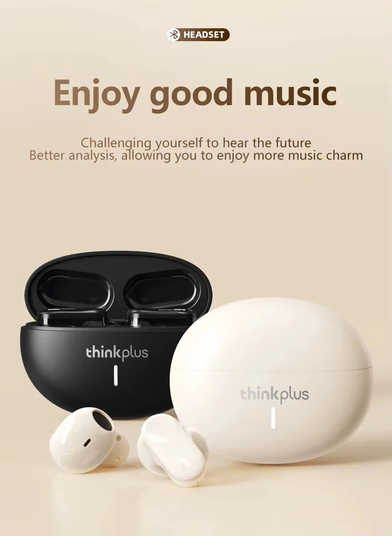 Lenovo LP19 auriculares inalámbricos Bluetooth auriculares con sonido envolvente HiFi auriculares deportivos intrauditivos de modo Dual HD llamada auriculares con micrófono