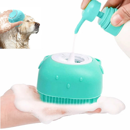 Cepillo de baño para mascotas, masajeador de silicona suave, Gel de ducha, cepillo de baño, herramientas de limpieza, peine, suministros de limpieza para perros y gatos