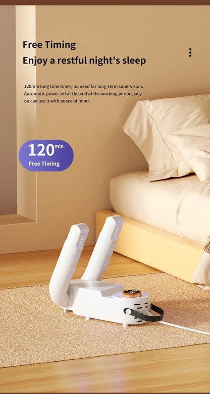 Secador de zapatos eléctrico, calentador de botas, secador de botas UV para pies, elimina el olor, desodorante de botas de secado rápido, secador de calcetines multifunción