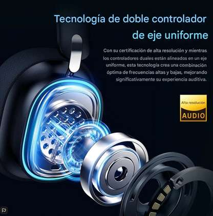 Auriculares para juegos Baseus GH02 con cable e inalámbricos, Bluetooth 5.3, controlador de 40 mm, RGB.