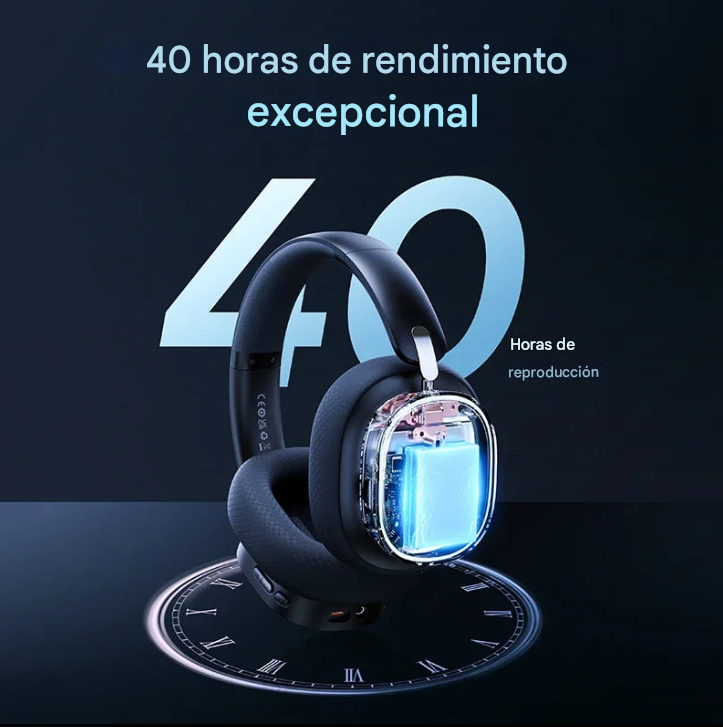 Auriculares para juegos Baseus GH02 con cable e inalámbricos, Bluetooth 5.3, controlador de 40 mm, RGB.