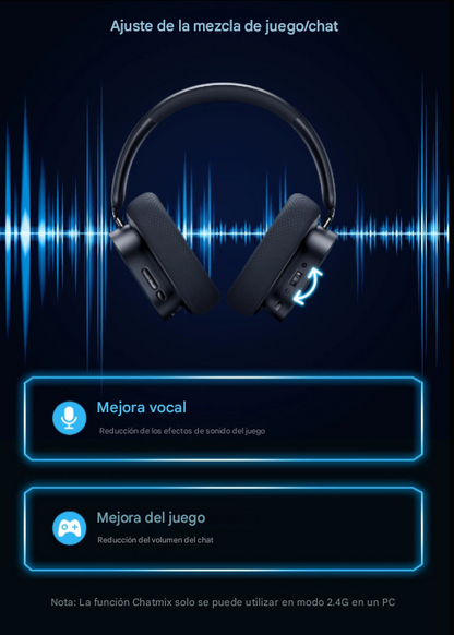 Auriculares para juegos Baseus GH02 con cable e inalámbricos, Bluetooth 5.3, controlador de 40 mm, RGB.