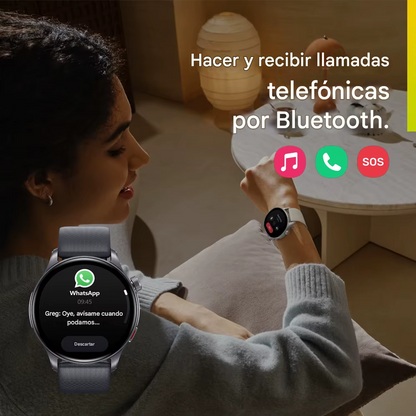 Nuevo Zeblaze Btalk 3 GPS Smartwatch pantalla AMOLED de 1,43 "doble correa Bluetooth llamadas reloj deportivo ritmo cardíaco SpO2 seguimiento del estrés